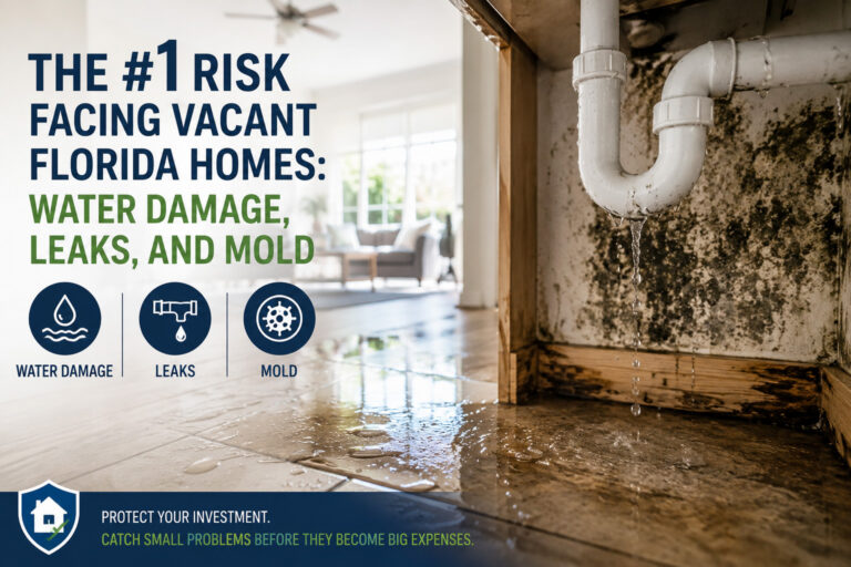 Water damage rarely starts as a major disaster. More often, it begins with a small leak that goes unnoticed. In a vacant Florida home, that leak can lead to extensive water damage, mold growth, and costly repairs before anyone realizes there is a problem.