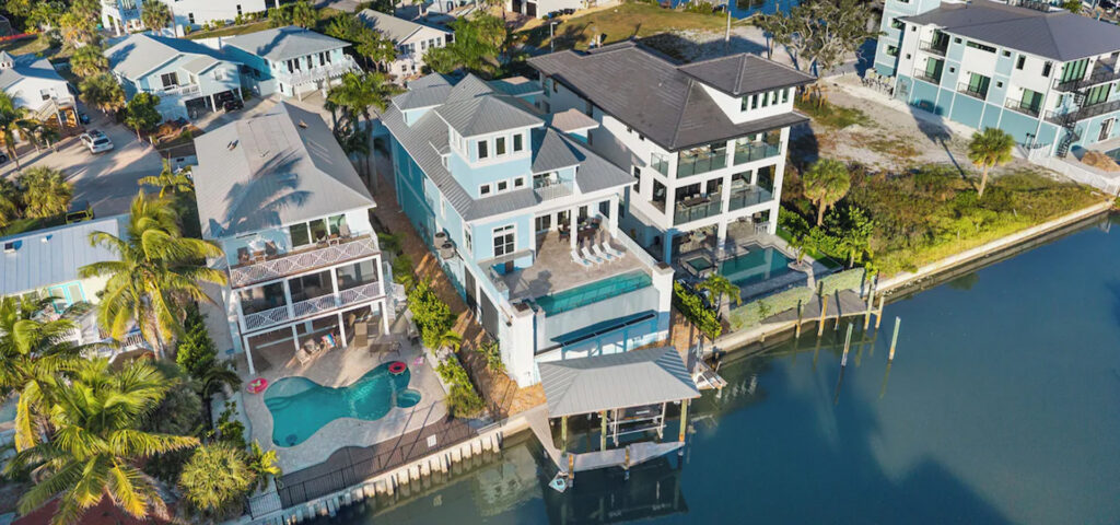 Waterfront homes in Fort Myers Beach, Florida protected by Lee County Home Watch services.